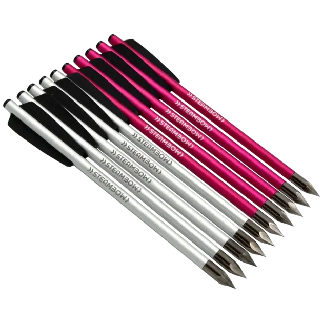 Steambow AR-Series Bodkin Arrows-Sport Edition, white/pink x 10
