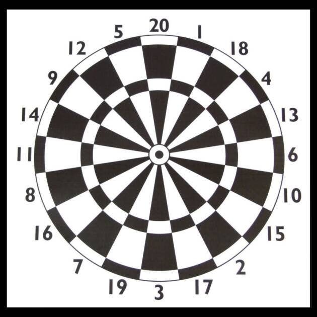 Man Kung paper target face Darts