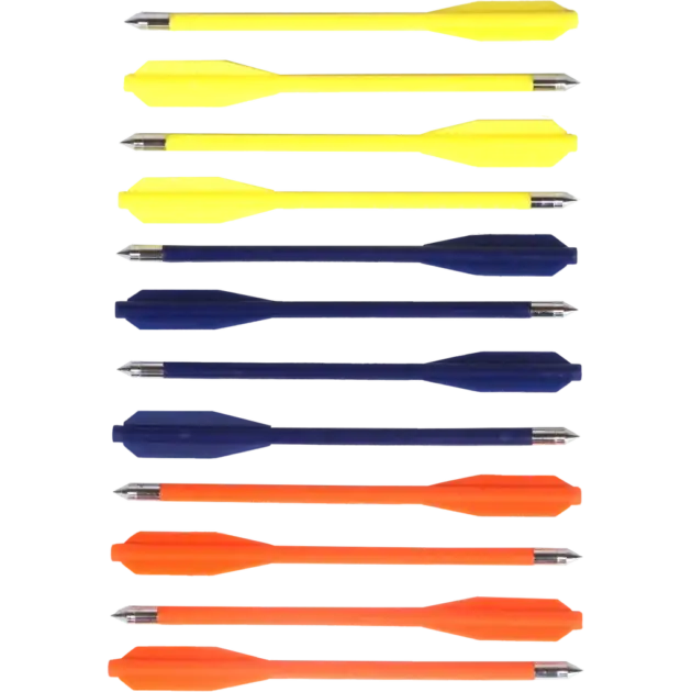 Man Kung 6.5 inch colored plastic crossbow bolts 12-pack