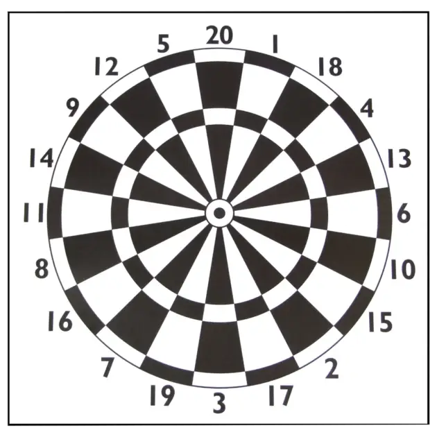 Man Kung paper target face Dartboard